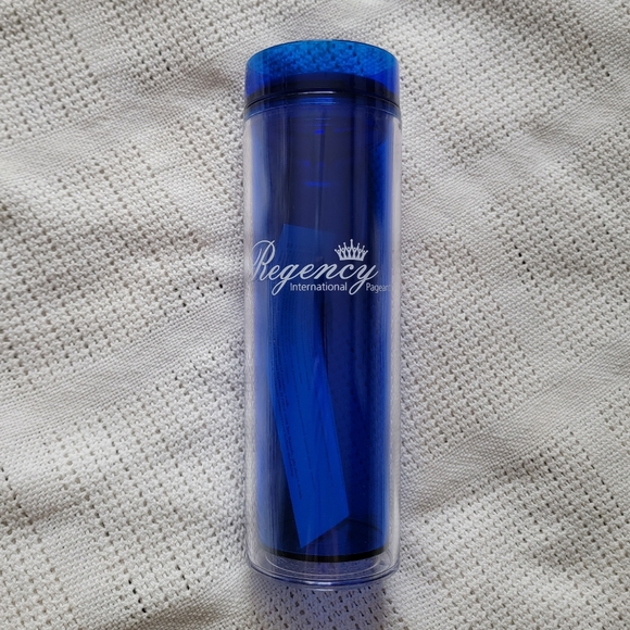 Regency International Pageant Blue Tumbler Water Bottle - Picture 1 of 6